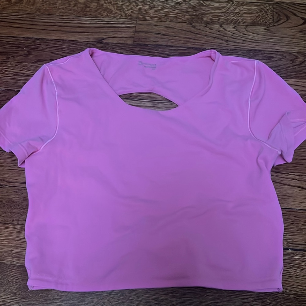 Pink workout top